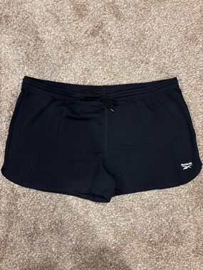Reebok Women’s 3X French Terry Shorts Black Plus Size 22-24W NWT F190